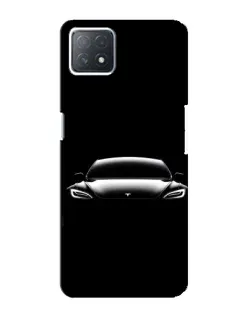 Чехол для OPPO A73 (5G) с картинкой «Фары Tesla Night»