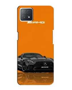 Чехол для OPPO A73 (5G) с картинкой «Оранжевый Mercedes AMG»