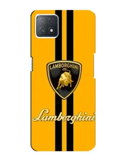 Чехол для OPPO A73 (5G) с картинкой «Lamborghini Stripe желтый»
