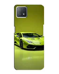 Чехол для OPPO A73 (5G) с картинкой «Салатовый Lamborghini Huracan»
