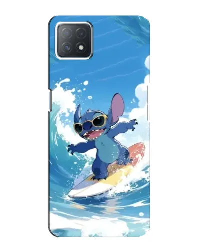 Чехол для OPPO A73 (5G) с картинкой «Стич на волне»