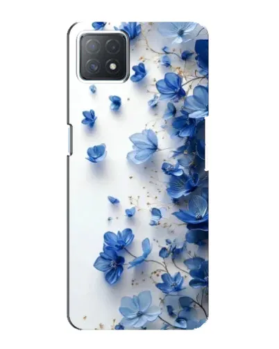 Чехол для OPPO A73 (5G) с картинкой «Голубой цветочный каскад»