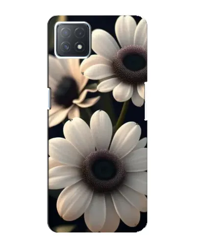 Чехол для OPPO A73 (5G) с картинкой «Белые маргаритки макро»