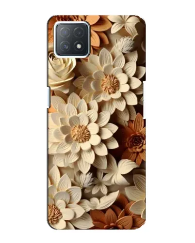 Чехол для OPPO A73 (5G) с картинкой «Бежевый флористический декор»