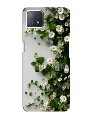 Чехол для OPPO A73 (5G) с картинкой «Ветка мелких белых цветов»