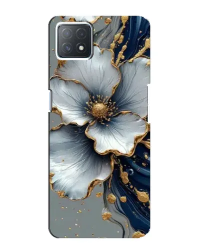 Чехол для OPPO A73 (5G) с картинкой «Белый цветок и золотой флюид» Чехол для OPPO A73 (5G) с картинкой «Белый цветок и золотой флюид»