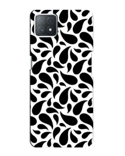 Чехол для OPPO A73 (5G) с картинкой «Контрастные черные капли» Чехол для OPPO A73 (5G) с картинкой «Контрастные черные капли»