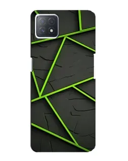 Чехол для OPPO A73 (5G) с картинкой «Зеленые геометрические линии» Чехол для OPPO A73 (5G) с картинкой «Зеленые геометрические линии»