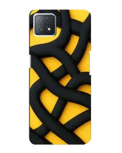 Чехол для OPPO A73 (5G) с картинкой «Черное желтое переплетение» Чехол для OPPO A73 (5G) с картинкой «Черное желтое переплетение»
