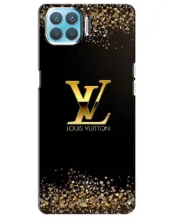 Чехол для OPPO A73 с картинкой «LV — золотые искры»
