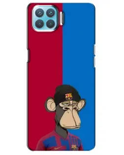 Чехол для OPPO A73 с картинкой «Bored Ape — фанат Барсы»