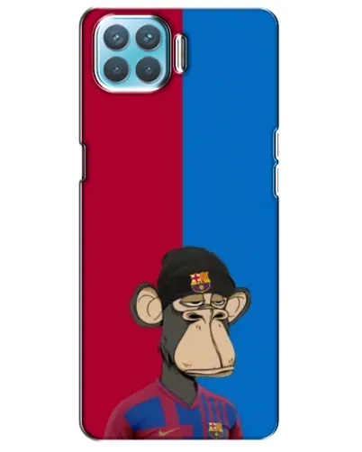 Чехол для OPPO A73 с картинкой «Bored Ape — фанат Барсы»