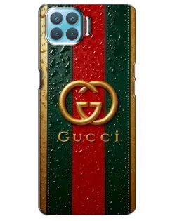 Чохол для OPPO A73 з картинкою «Gucci — фірмова смуга та золото» Чохол для OPPO A73 з картинкою «Gucci — фірмова смуга та золото»
