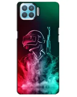 Чехол для OPPO A73 с картинкой «PUBG — огненный воин»