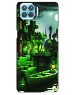 Чехол для OPPO A73 с картинкой «Minecraft лесной пейзаж»
