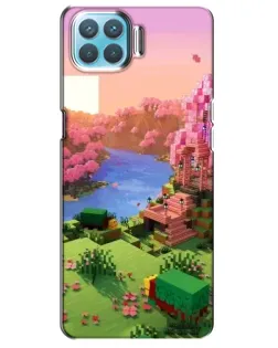 Чохол для OPPO A73 з картинкою «Рожеве дерево Minecraft»