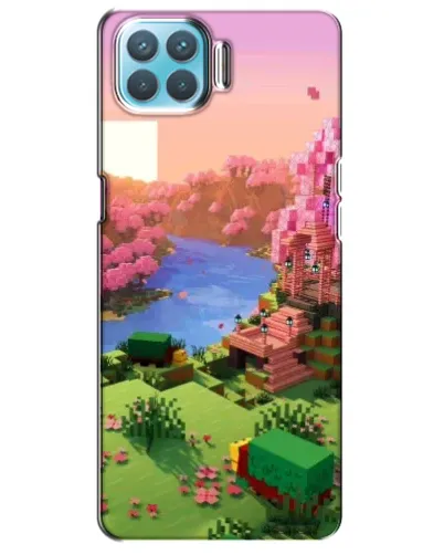 Чохол для OPPO A73 з картинкою «Рожеве дерево Minecraft»