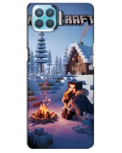 Чохол для OPPO A73 з картинкою «Зимовий Minecraft»