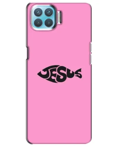 Чехол для OPPO A73 с картинкой «Розовый символ  Jesus»