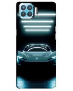 Чохол для OPPO A73 з картинкою «Tesla в неоні»