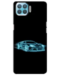 Чохол для OPPO A73 з картинкою «Неоновий контур Lamborghini»