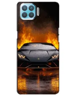 Чохол для OPPO A73 з картинкою «Lamborghini у вогні»