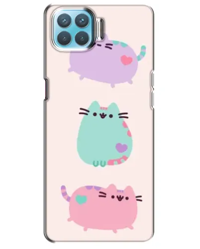 Чехол для OPPO A73 с картинкой «Pusheen трио»