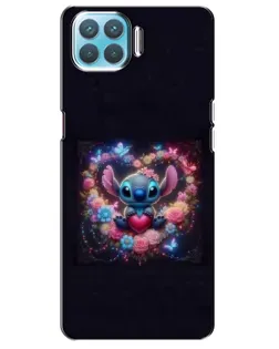 Чохол для OPPO A73 з картинкою «Stitch у квітах»