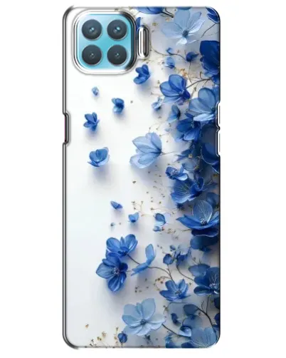 Чехол для OPPO A73 с картинкой «Голубой цветочный каскад»