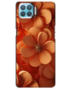 Чехол для OPPO A73 с картинкой «Оранжевый макро цветок»