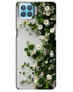 Чехол для OPPO A73 с картинкой «Ветка мелких белых цветов»