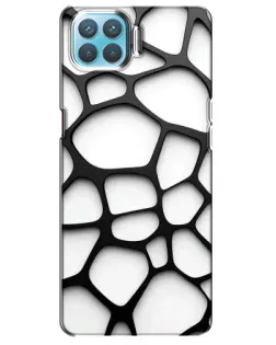 Чохол для OPPO A73 з картинкою «Біла об'ємна сітка»