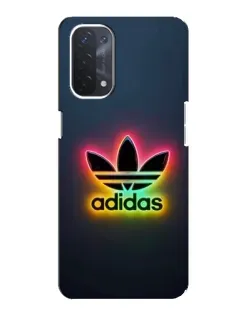 Чехол для OPPO A74 (5G) с картинкой «Неоновый Adidas»