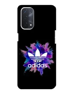 Чехол для OPPO A74 (5G) с картинкой «Взрыв красок Adidas»