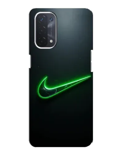 Чехол для OPPO A74 (5G) с картинкой «Неоновый контур Nike»