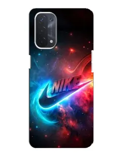 Чехол для OPPO A74 (5G) с картинкой «Огненный логотип Nike» Чехол для OPPO A74 (5G) с картинкой «Огненный логотип Nike»