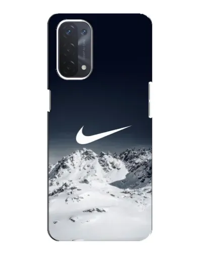 Чехол для OPPO A74 (5G) с картинкой «Nike — зимние горы»