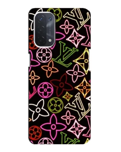 Чехол для OPPO A74 (5G) с картинкой «Неоновый микс Nike»