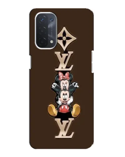 Чехол для OPPO A74 (5G) с картинкой «LV и Микки Маус»