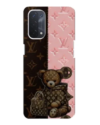 Чехол для OPPO A74 (5G) с картинкой «Мишка в стиле LV»