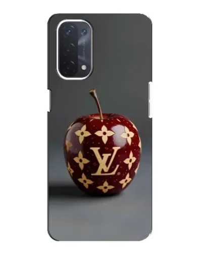 Чехол для OPPO A74 (5G) с картинкой «Красное яблоко LV»