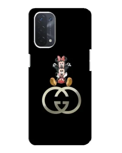 Чехол для OPPO A74 (5G) с картинкой «Минни Маус на лого»