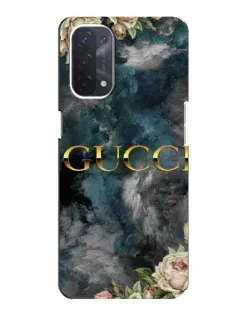 Чехол для OPPO A74 (5G) с картинкой «Абстрактные цветы Gucci»