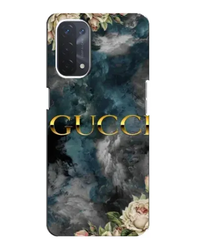 Чехол для OPPO A74 (5G) с картинкой «Абстрактные цветы Gucci»