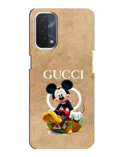 Чехол для OPPO A74 (5G) с картинкой «Микки Маус Gucci — крафт»