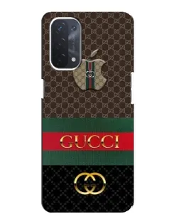 Чехол для OPPO A74 (5G) с картинкой «Gucci — брендированный десерт»