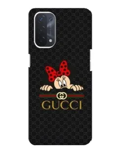 Чехол для OPPO A74 (5G) с картинкой «Минни Маус Gucci — черный»