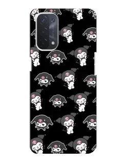Чехол для OPPO A74 (5G) с картинкой «Черный паттерн Kuromi» Чехол для OPPO A74 (5G) с картинкой «Черный паттерн Kuromi»