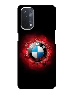 Чехол для OPPO A74 (5G) с картинкой «Логотип BMW — вспышка»