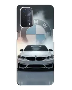 Чехол для OPPO A74 (5G) с картинкой «BMW в белом дыму»